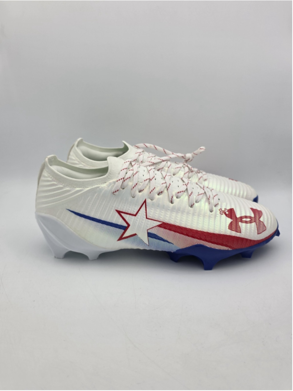 Under Armour Blur Pro Texas Mens Size 13 Red White Football Cleats 6005553-100